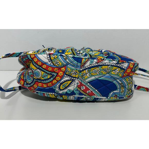 Vera Bradley MARINA PAISLEY Mini Crossbody Handbag Quilted White Blue Floral - Picture 4 of 5